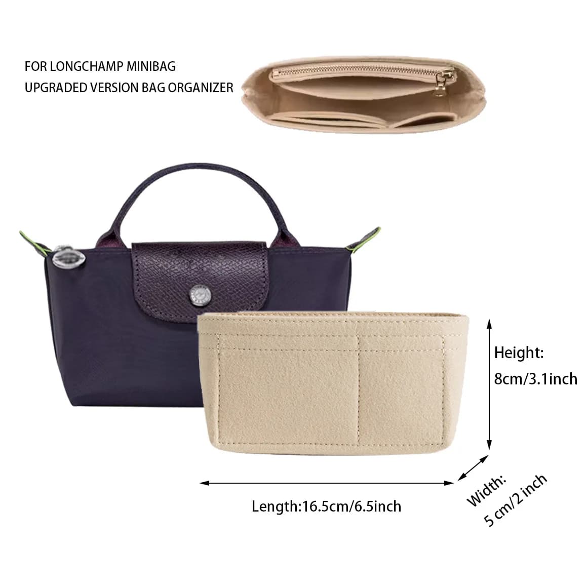 Ensemble de sangles de sac pour sac Longchamp, accessoires en cuir, sangle d'épaule modifiée sans po