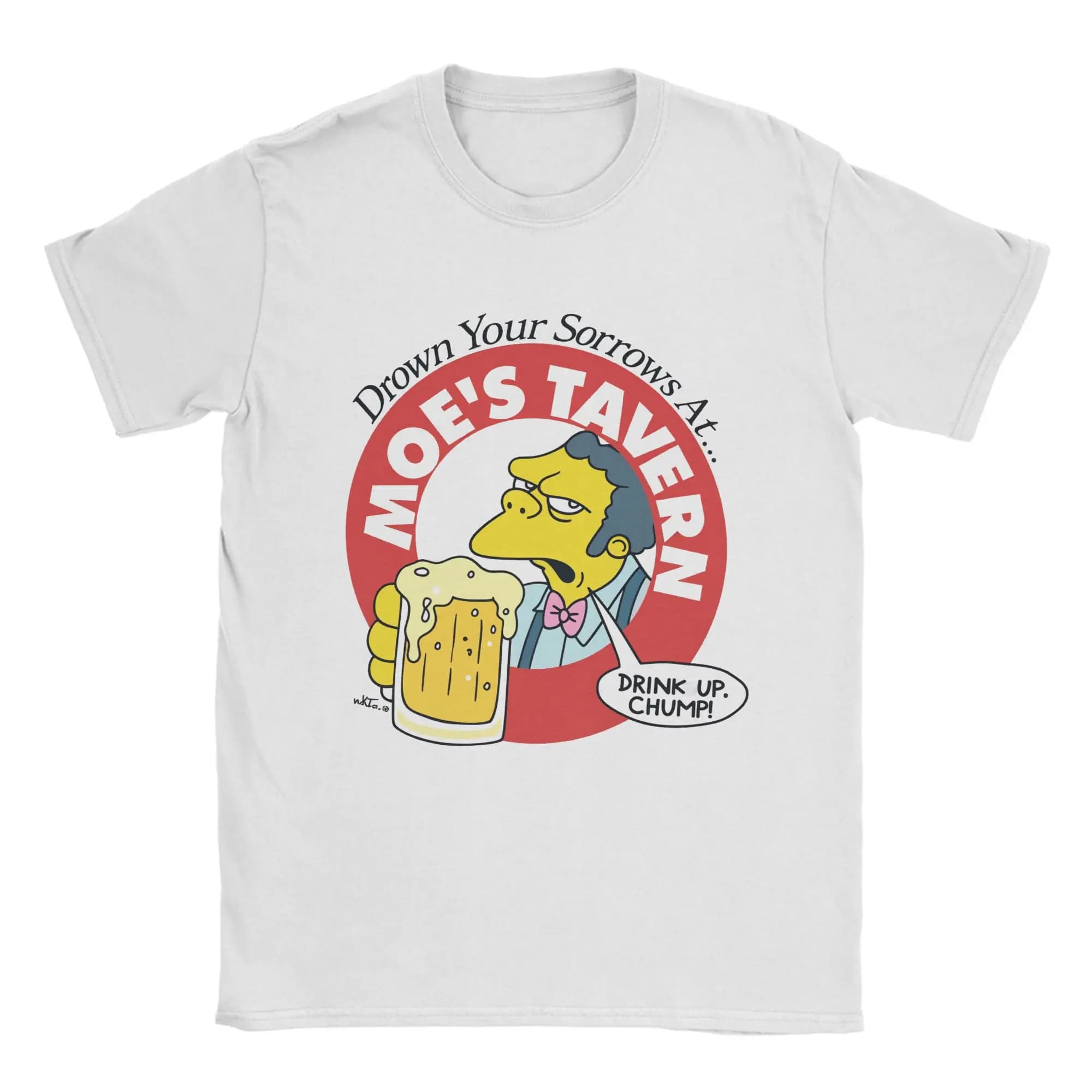 T-shirts pour hommes S-Simpsons Humor Tees T-shirt à manches courtes et col rond 100% coton Idée cad