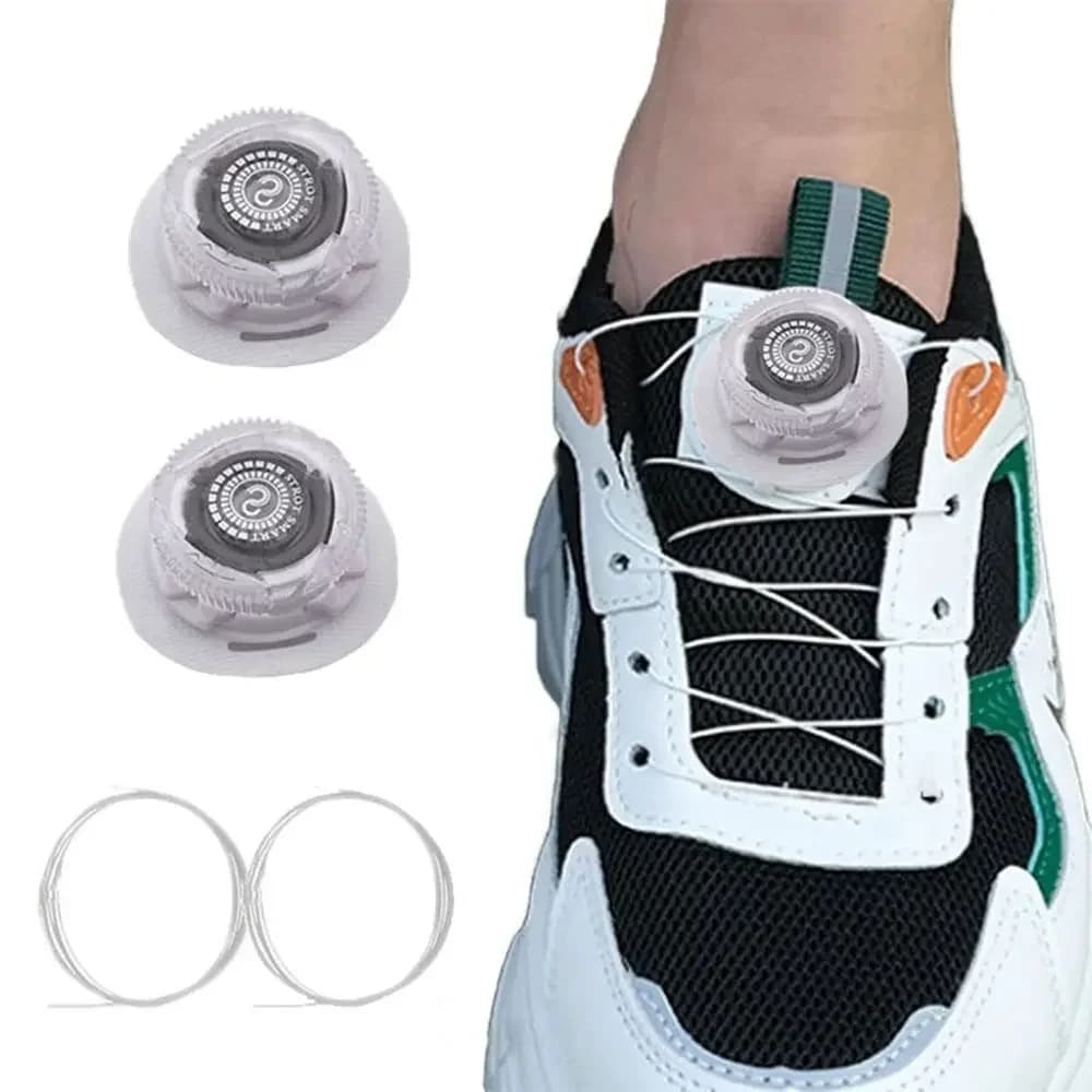 1 paire de lacets de baskets en corde à boucle automatique, verrouillage rapide, sans cravate, pour