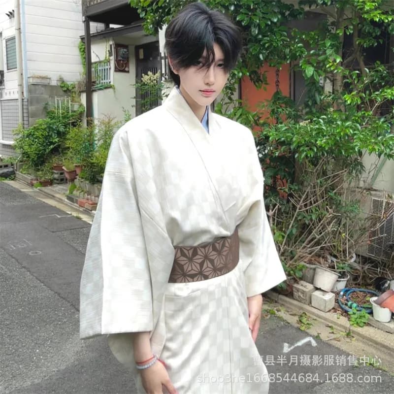 Kimono traditionnel Yukata samouraï pour hommes, costume Photo japonais, vêtements de détente japona