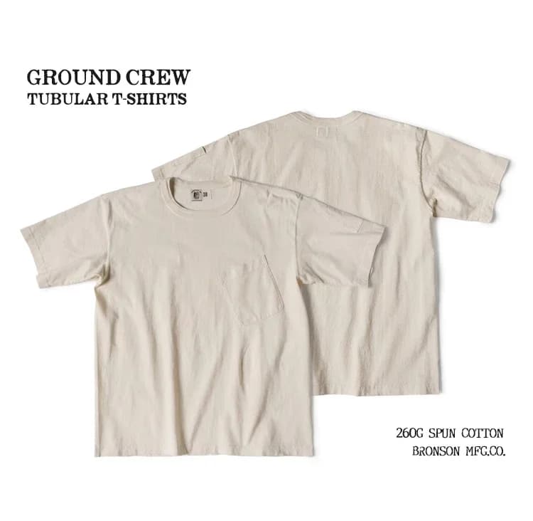 Bronson Mfg T-shirt à poche tubulaire pour homme, coupe décontractée, sans coutures latérales, col r