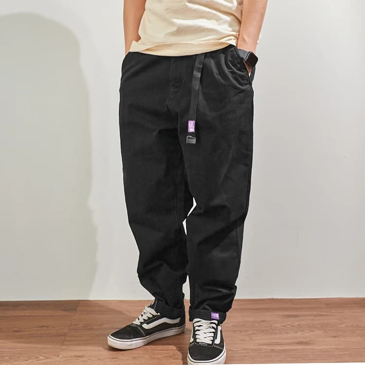 Baggy conique pantalons décontractés coton automne et hiver pantalons de poids salopette pour hommes