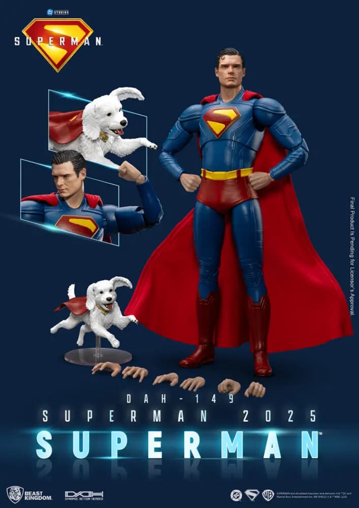 Figurine articulée Beast Kingdom DC DAH-149 Superman 2025, 8 pouces, 22 points d'articulation, colle