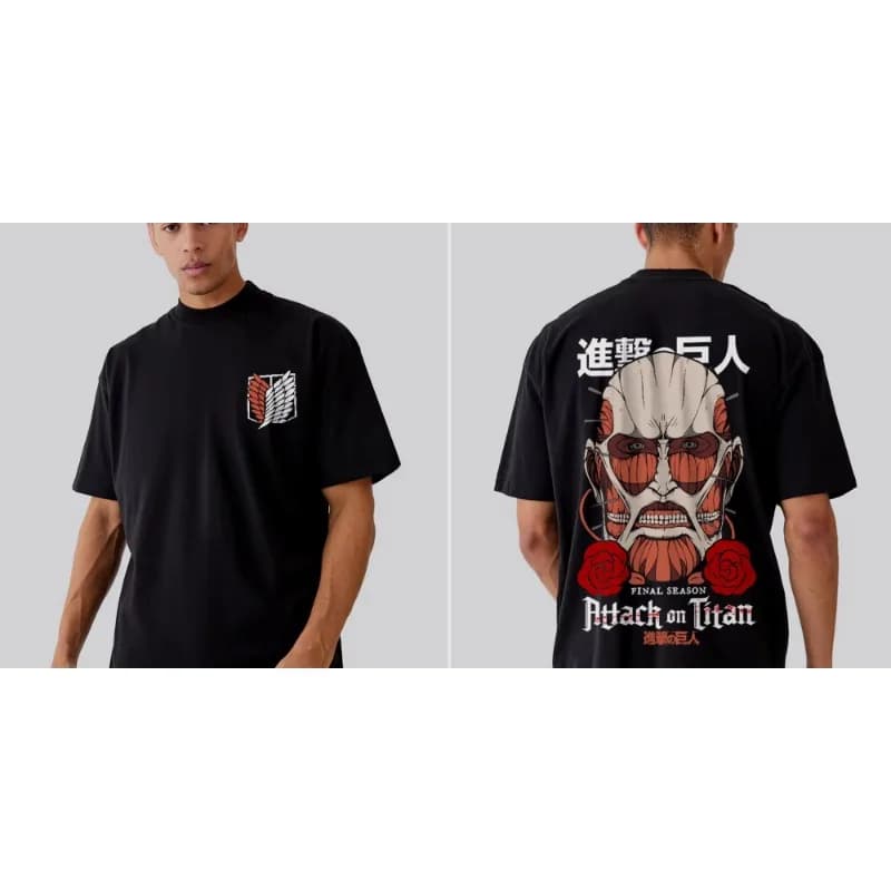 2025 hommes attaque sur Titan t-shirt coton Anime vêtements à manches courtes décontracté rue Y2K ét