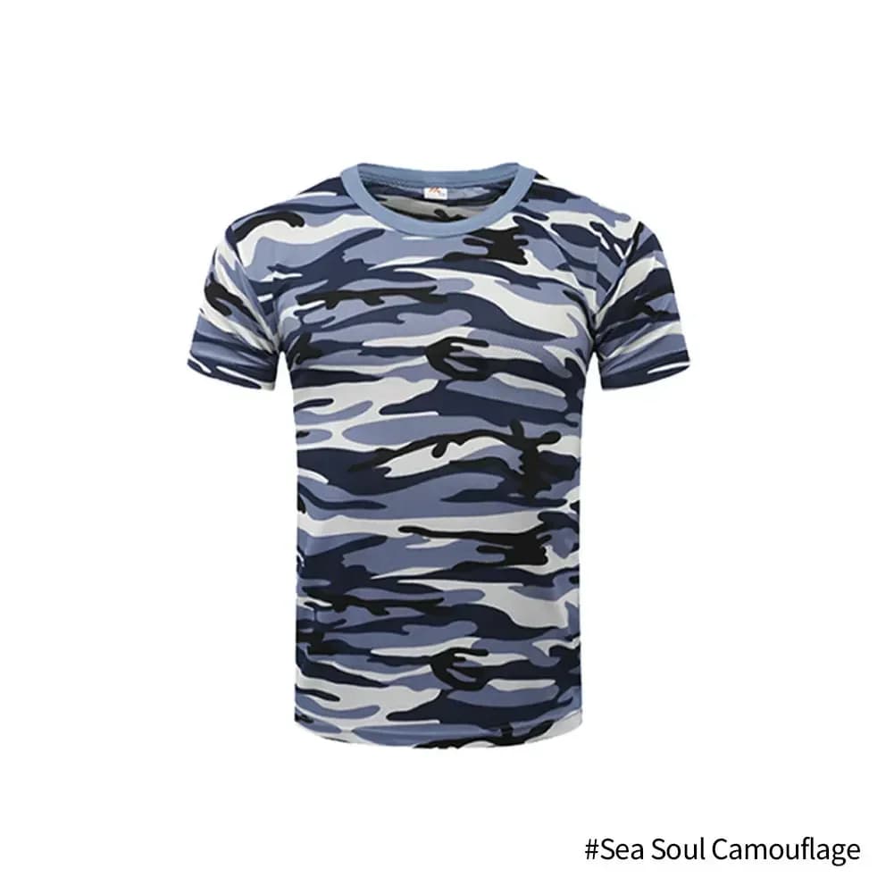 Chemise tactique de Camouflage à manches courtes pour hommes, T-Shirt de Combat respirant à séchage