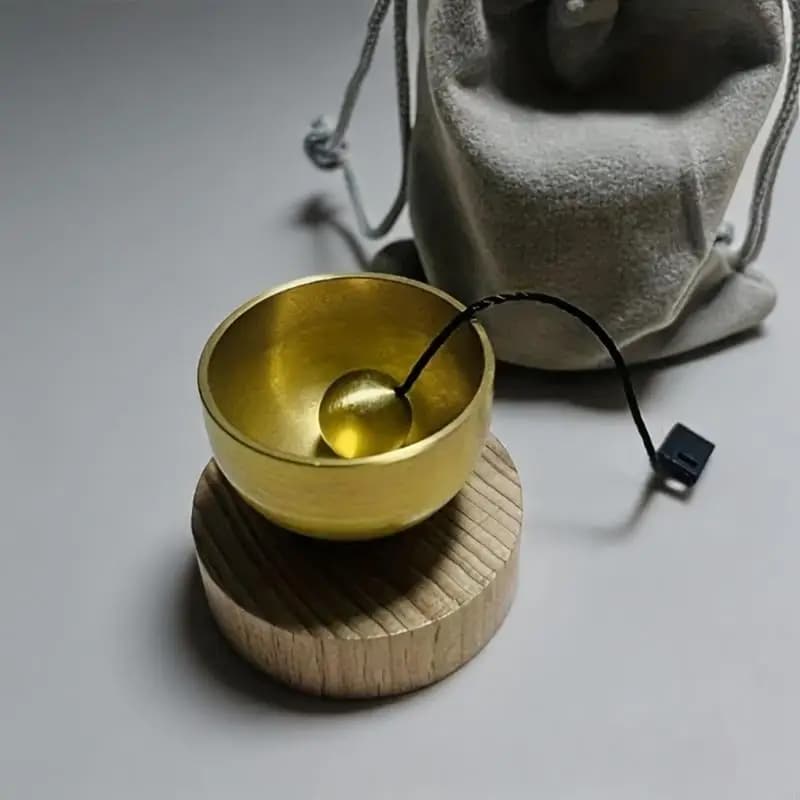 Ensemble bols méditation portables, petit bol chantant en métal, outil Relaxation avec rangement pou