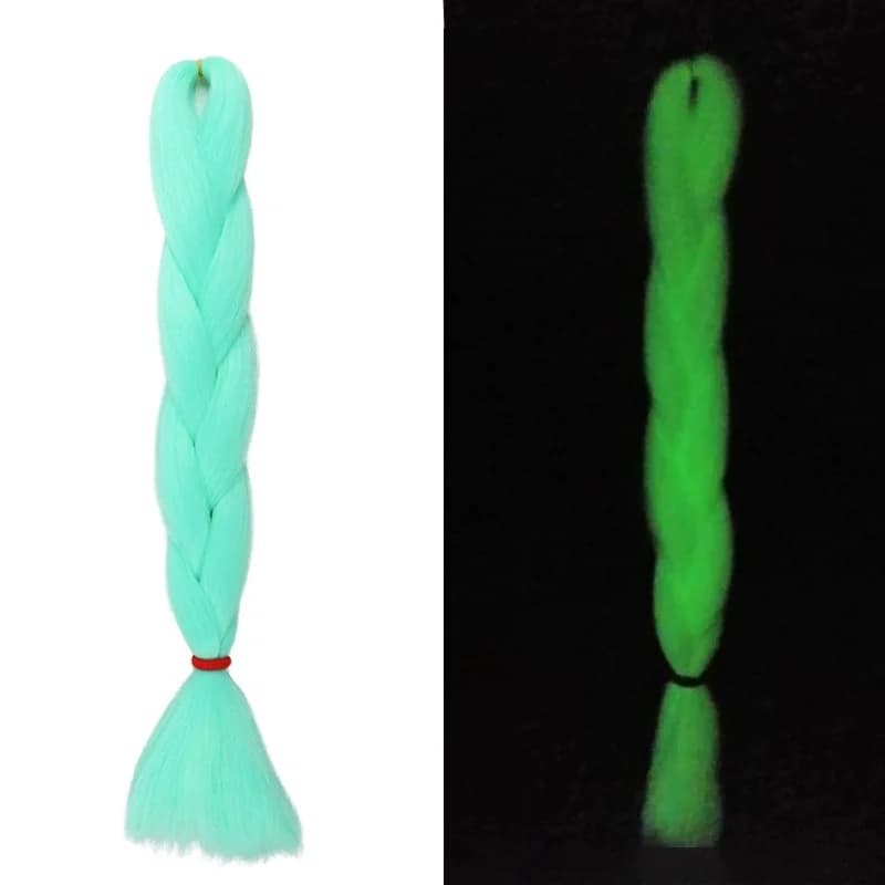 Tresses synthétiques fluorescentes qui brillent dans la nuit, tresses en boîte Jumbo pour femmes, Cr