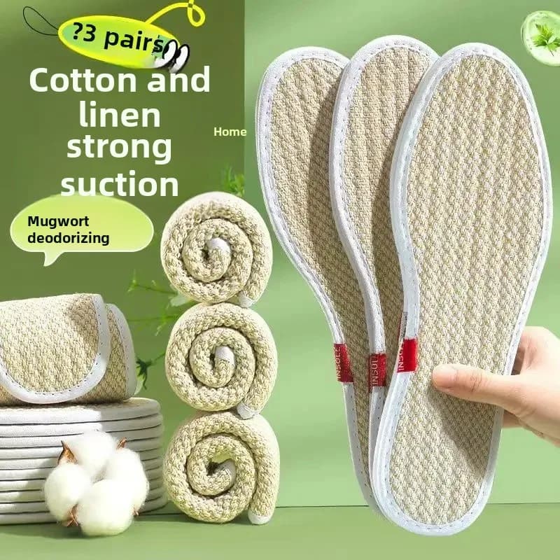 Semelles intérieures de chaussures en coton Anti-odeur, respirantes, absorbant la sueur, pour hommes