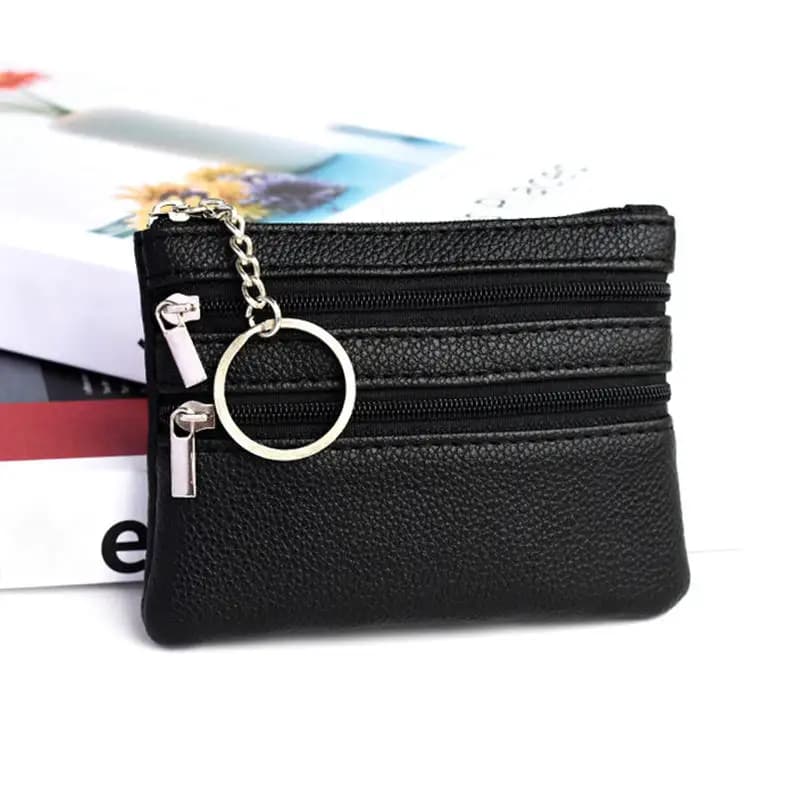 Porte-monnaie en cuir PU pour femmes, petit portefeuille, porte-monnaie, Mini fermeture éclair, sacs