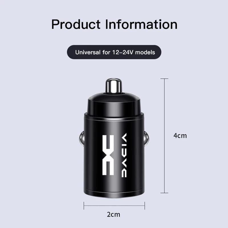 Chargeur de voiture 100W USB type-c, allume-cigare à charge rapide, pour Dacia Duster Logan Sandero