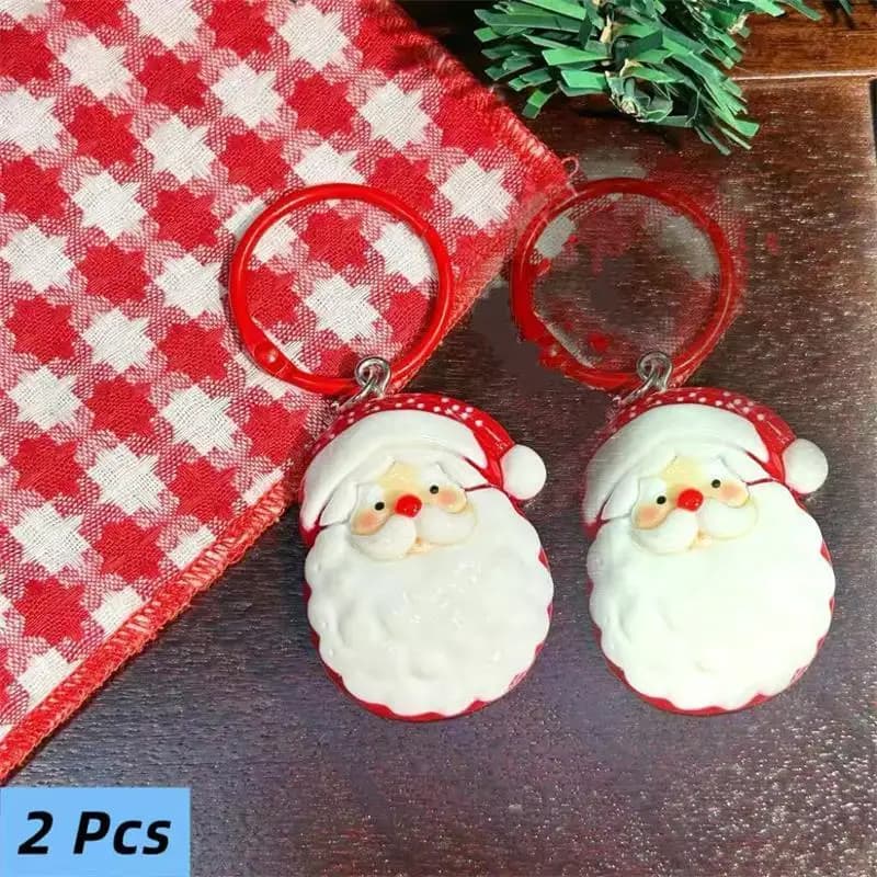 Lot de 2/3 délicieux décoration suspendue du père noël pour sac, sac à dos, accessoires de chaîne de