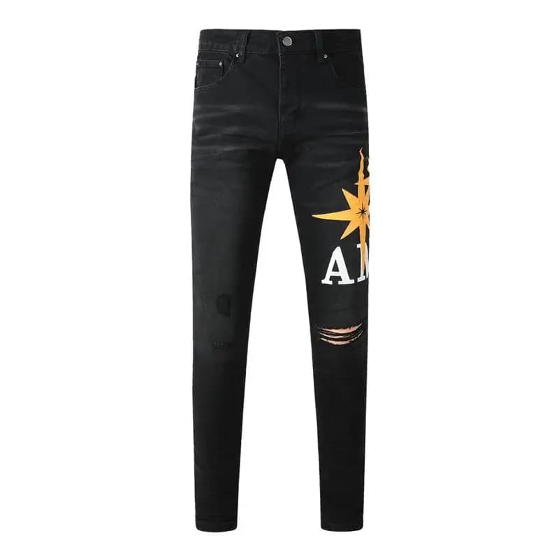 Mode américaine marques hommes jean de luxe Streetwear trous pantalons longs qualité mâle Stretch pa
