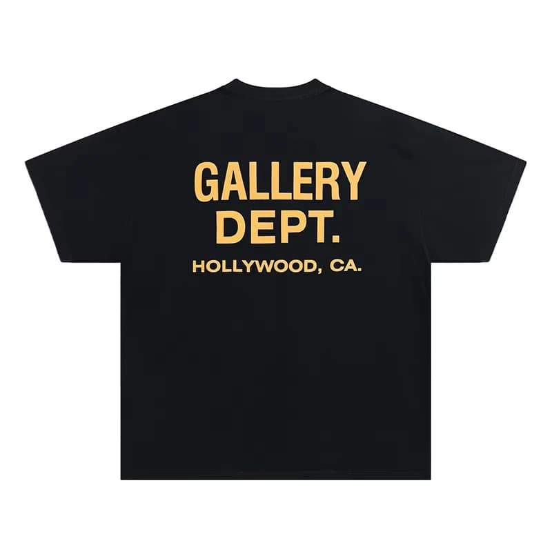 GALLERY DEPT. pour hommes. T-shirt imprimé HOLLYWOOD CA pour hommes, en coton, streetwear, décontrac