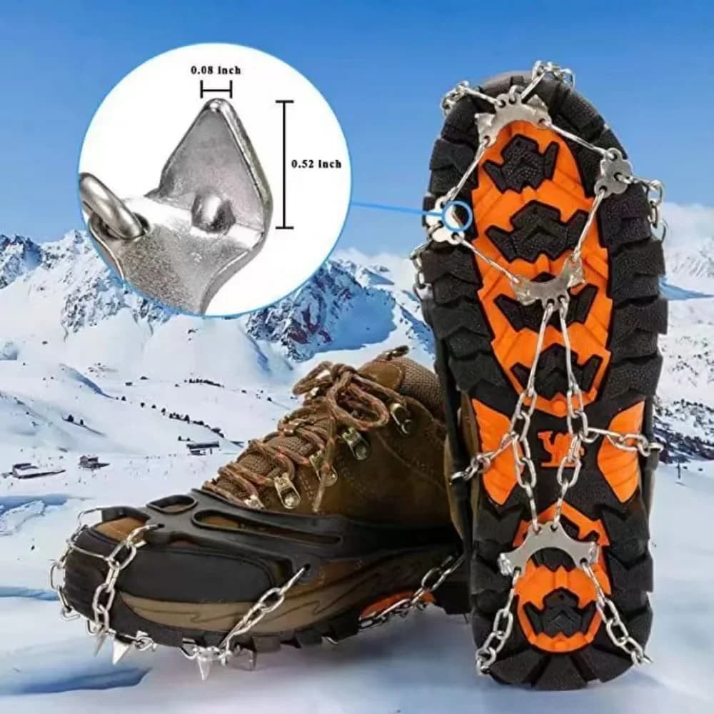 Hiver randonnée en plein air escalade neige pointes Crampons Crampons chaîne griffes poignées bottes