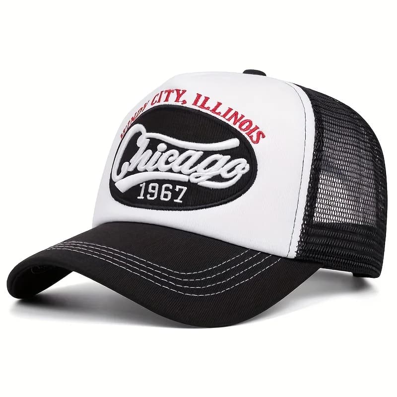 Casquette de baseball brodée Chicago 1967, casquette de camionneur légère et respirante, chapeau de 