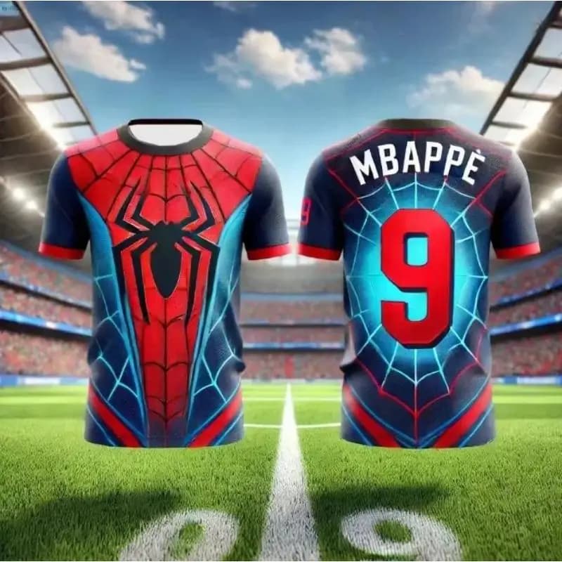 T-shirt d'été 3D de dessin animé Marvel Spider-Man pour enfants, adapté aux garçons et aux filles, r