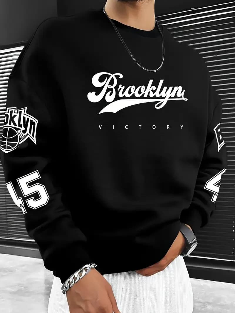 Le nouveau sweat à capuche à col rond pour hommes pour le printemps et l'automne 2025 présente une m