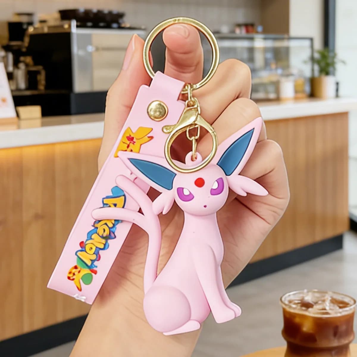 Porte-clés Famille Pokémon Eevee, Sac à Bandoulière Kawaii pour Fille, Accessoires Espeon Leafeon Gl