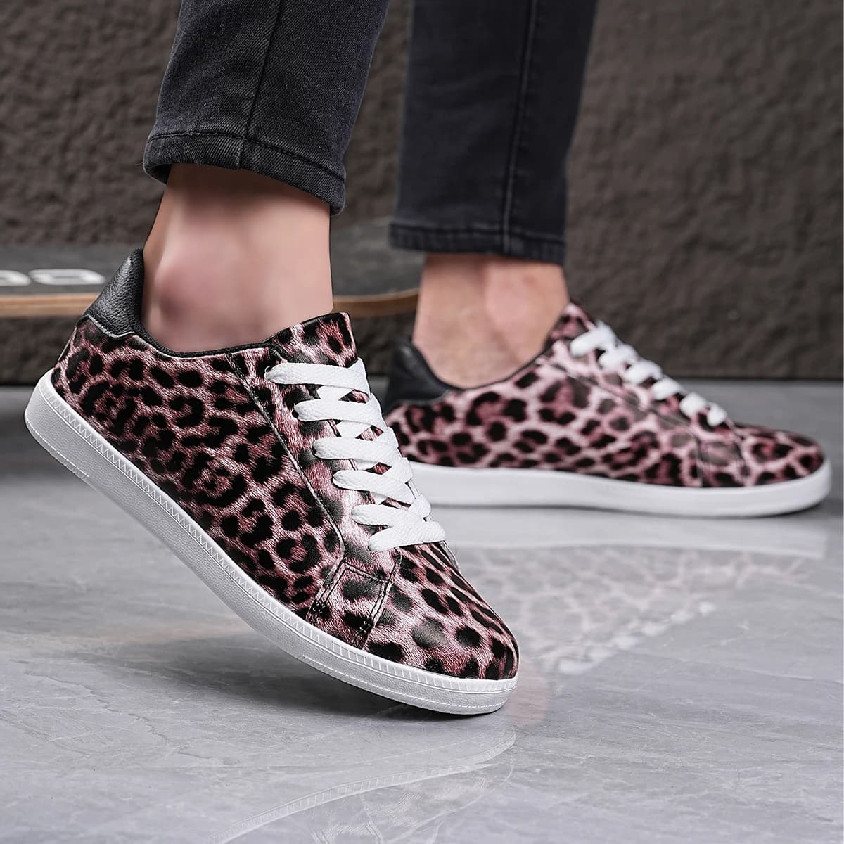 Chaussures de sport pour hommes 2026 en cuir et maille à lacets, chaussures de printemps