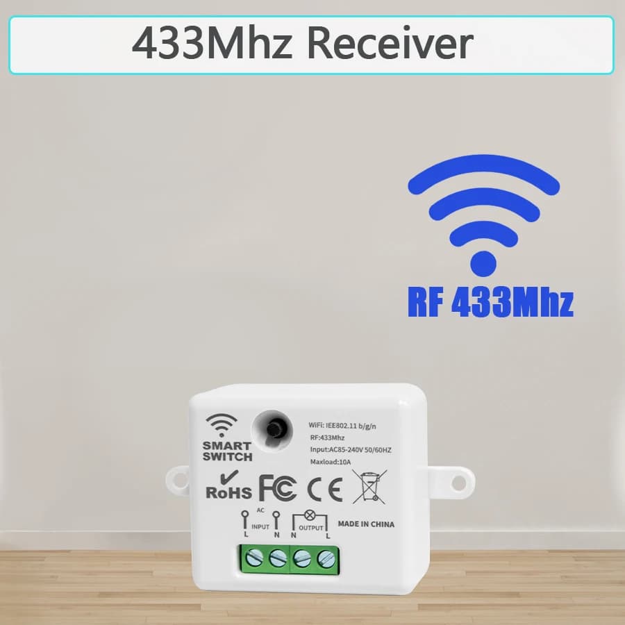 Interrupteur marche/arrêt sans fil RF433, Module télécommande, interrupteur mural 1/2/3 gangs pour a