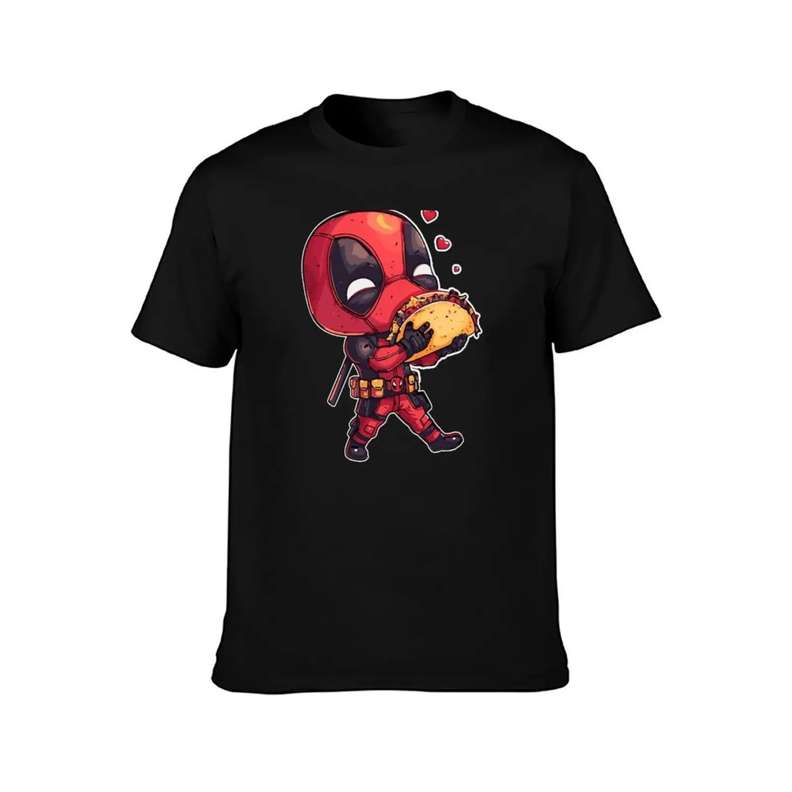 Food Love Chibi D Pool Chimichangas Valentine T-Shirt t-shirts pour homme coton