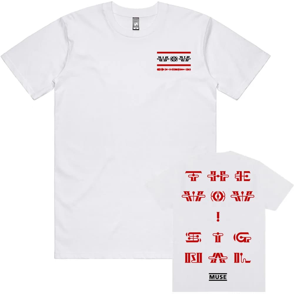 Muse The Wow! T-shirt Signal rétro avec impression graphique Hip Hop
