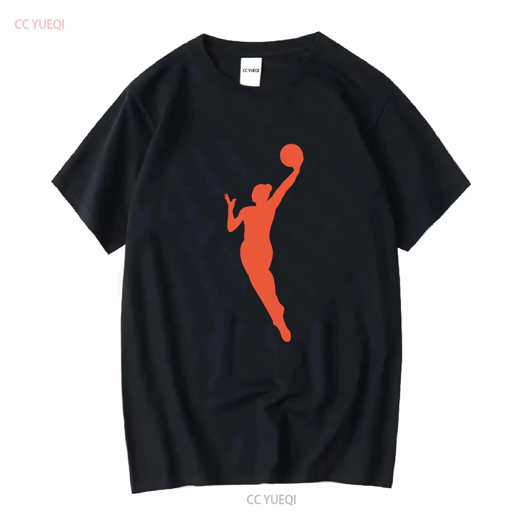 T-shirt en coton épais WNBA joueur orange seulement vintage lavé légèrement doux vêtements de créateur de mode homme unisexe polyvalent