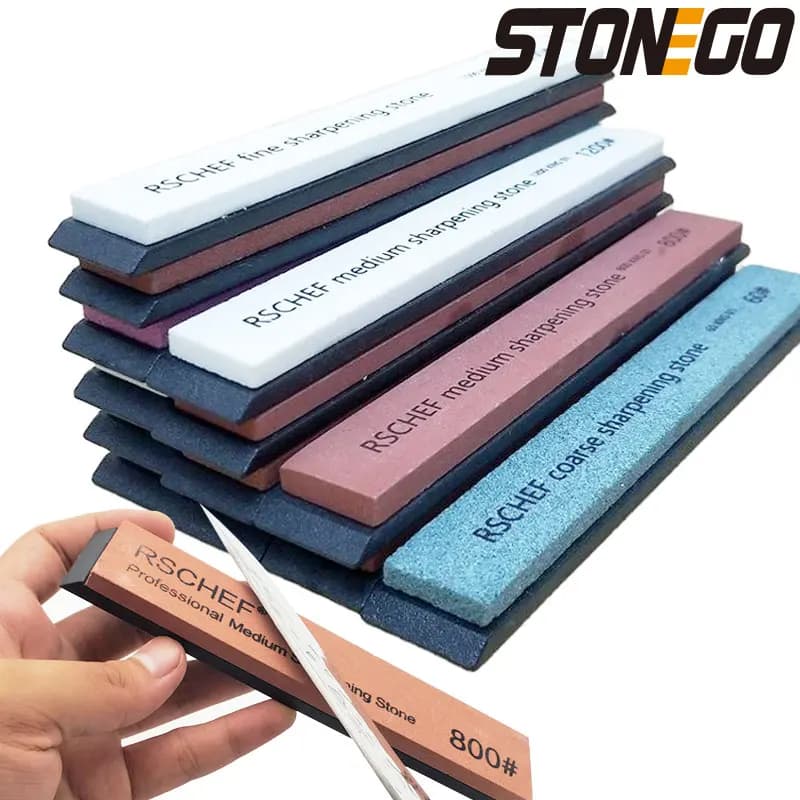 STONEGO-Aiguiseur de couteaux professionnel, pierre à aiguiser, outil de cuisine