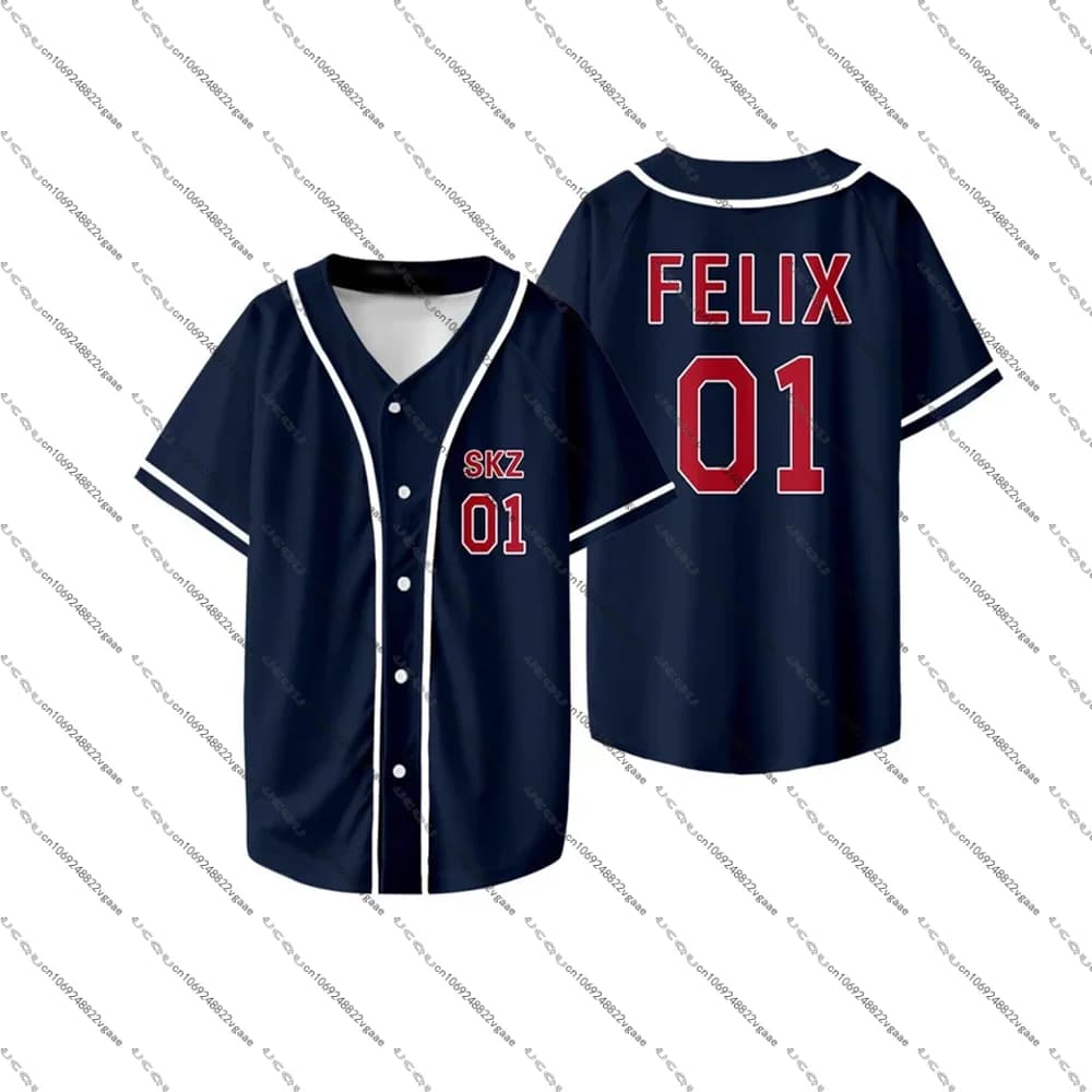 T-shirt Kpop H-Hyunjin pour garçons et filles, haut pour enfants, maillot de baseball S-Skz Karma, t