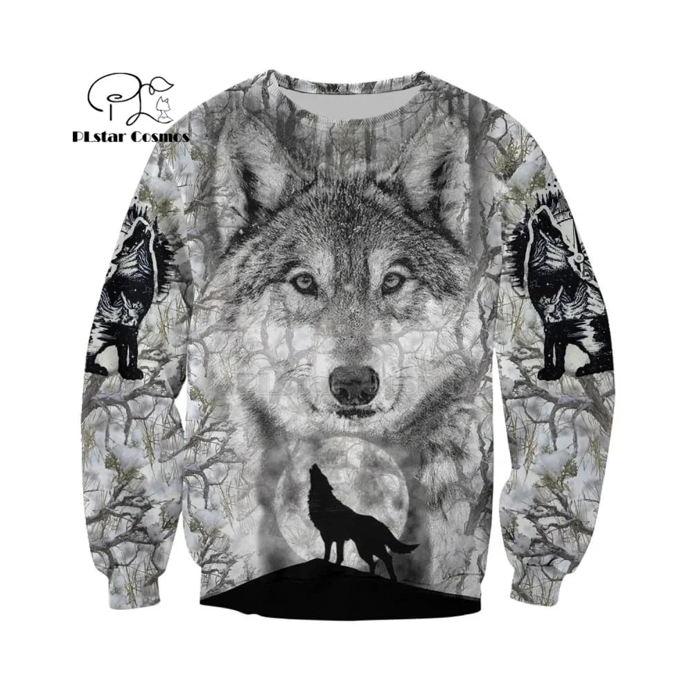 Sweats à capuche College loup 3D pour hommes, vestes PVD de marque, pull de qualité, survêtements à