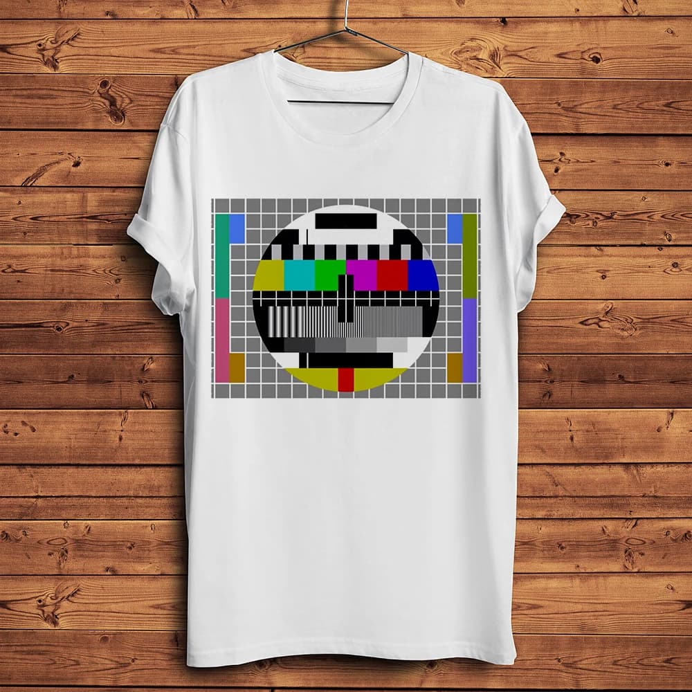 TBBT Sheldon même paragraphe TV test écran drôle GEtransmith t shirt hommes blanc à manches courtes