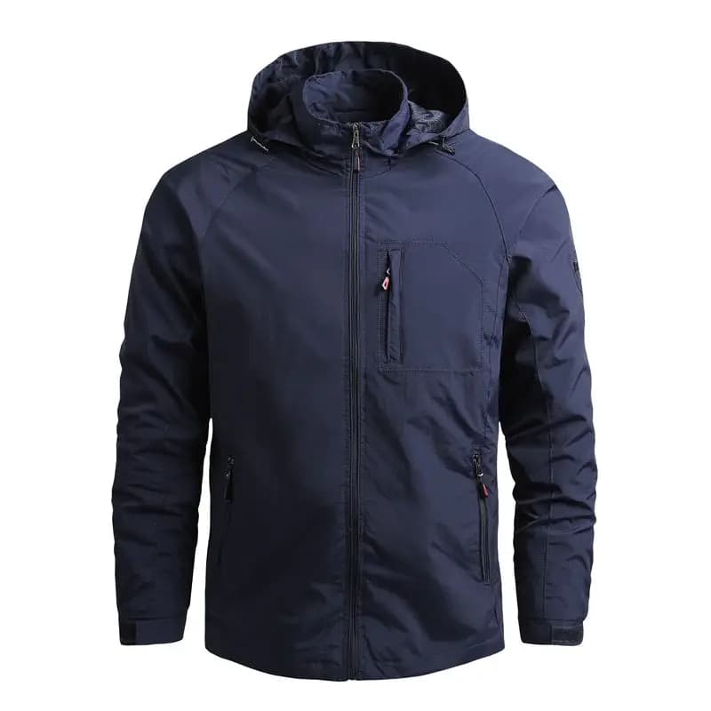 Veste à capuche coupe-vent imperméable pour homme, manteau léger, style militaire, décontracté, idéa