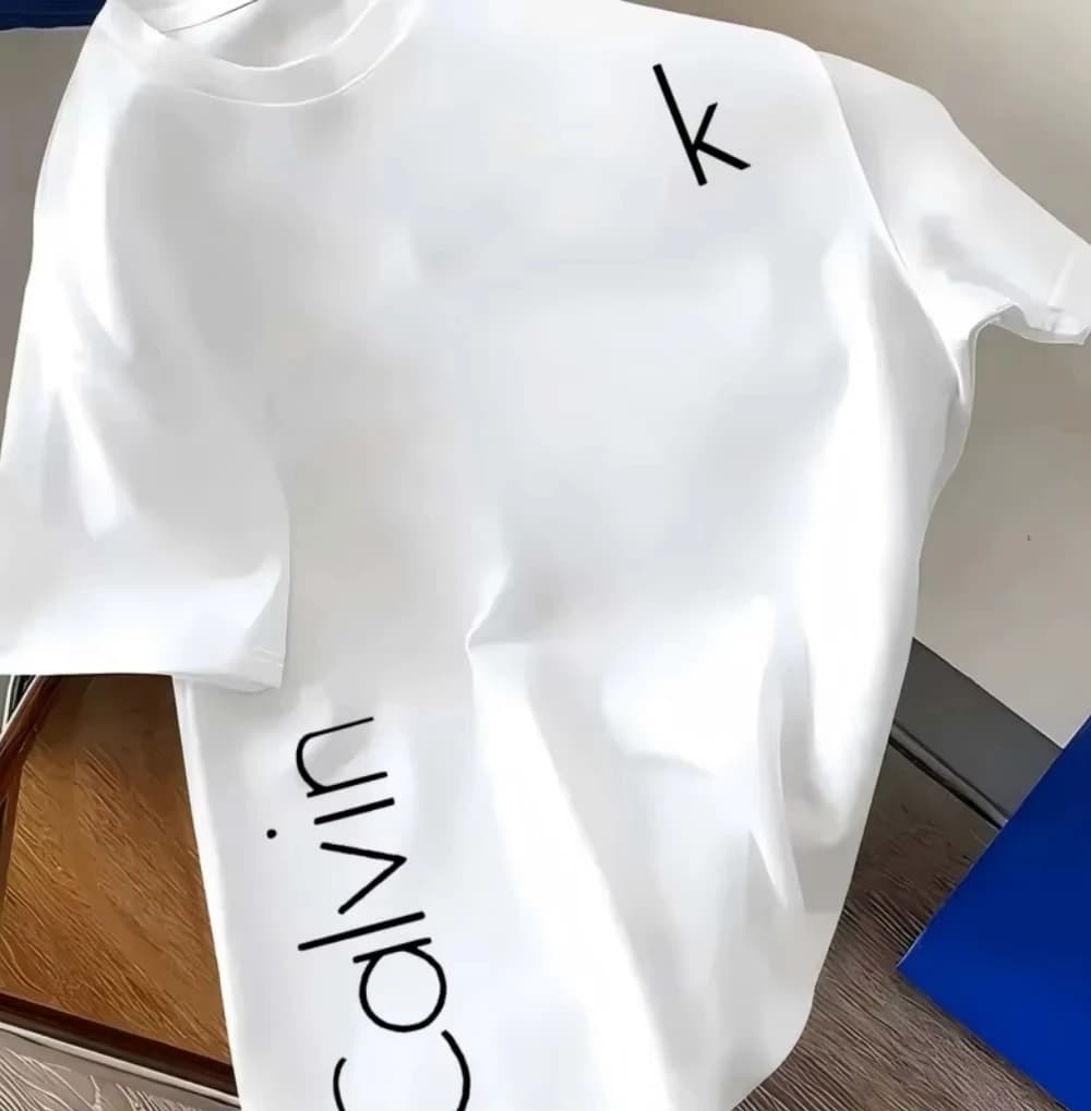 T-shirt unisexe en coton avec motifs graphiques, marque de vêtements de luxe, printemps-été, col ron