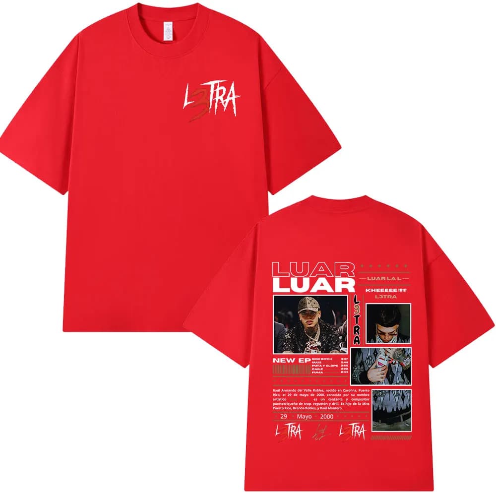 Rappeur Moonlight La L Album de musique L3TRA T-shirts hommes femmes Hip Hop mode manches courtes T-