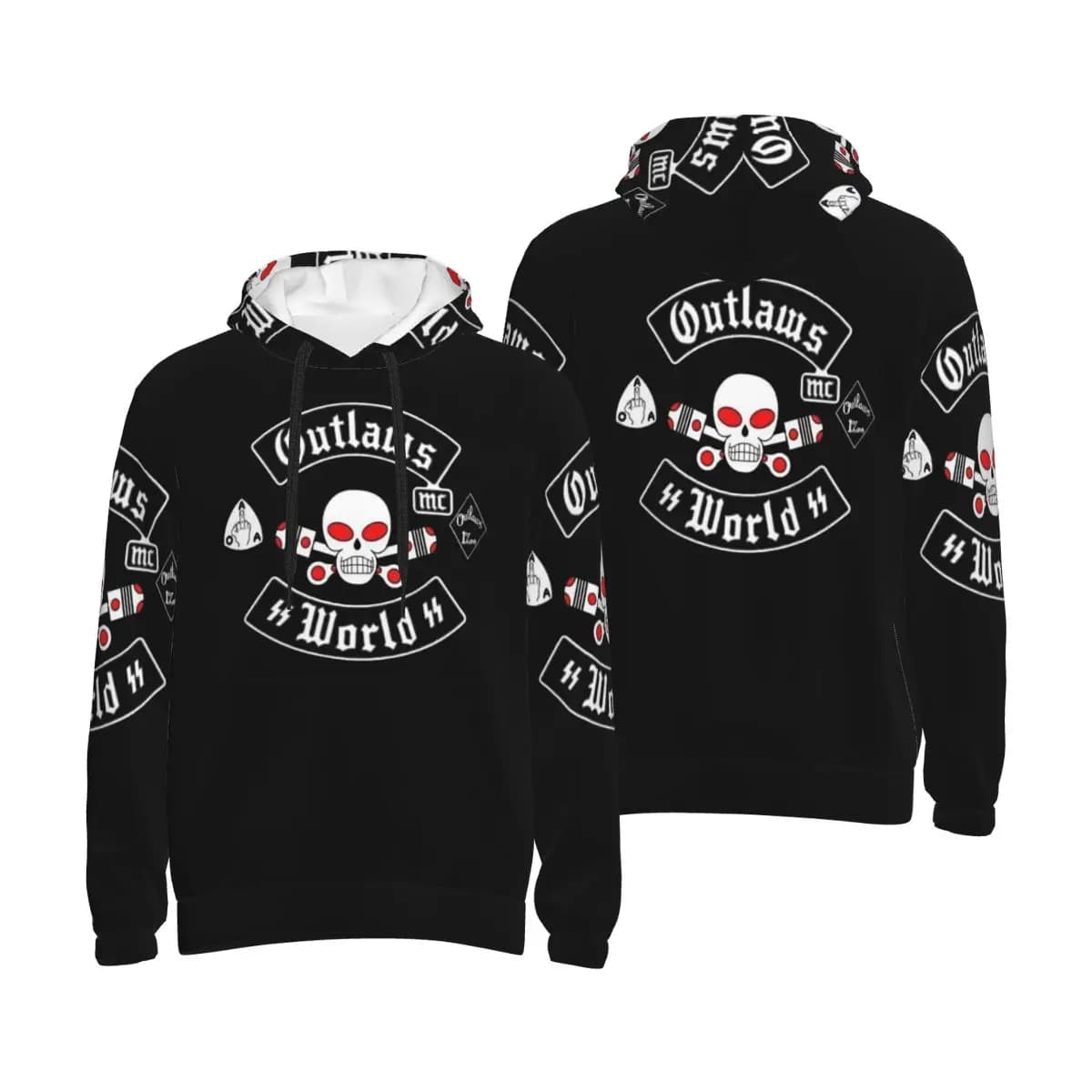 Outlaws Mc Support sweat à capuche Harajuku pull automne hiver hommes femmes sweats à manches longue
