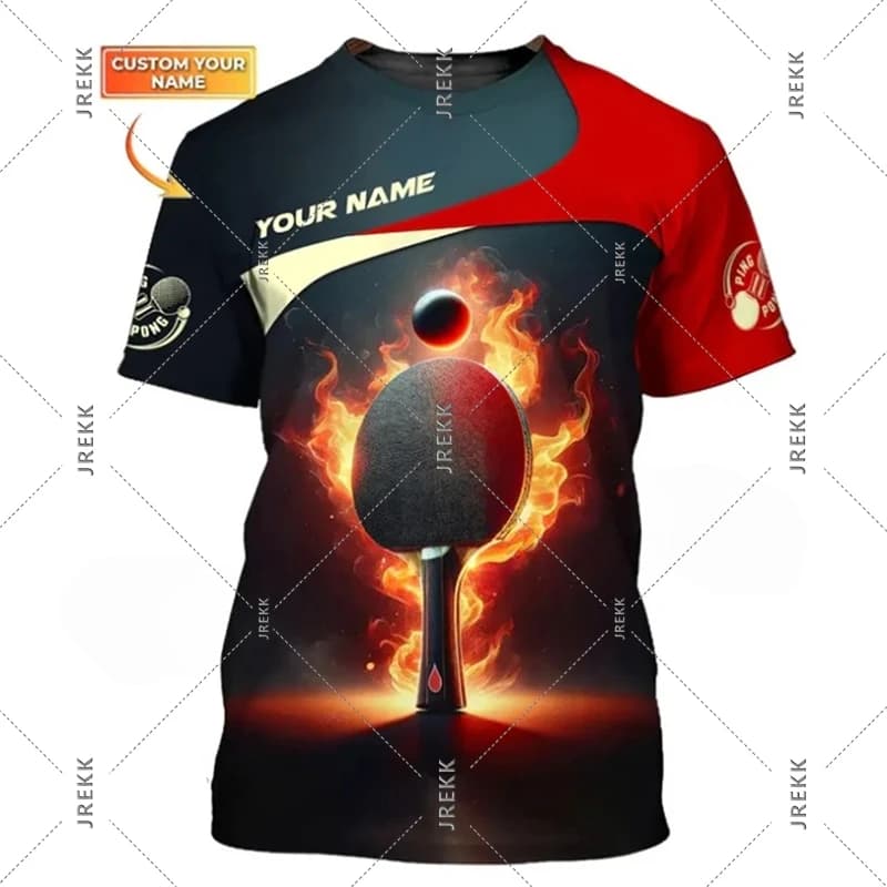 Tennis de Table t-shirt pour hommes vêtements séchage rapide Ping-Pong à manches courtes col rond T-
