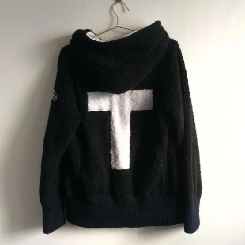 Veste à capuche en laine d'agneau Harajuku pour femmes, Streetwear, Chaud, Crâne, Fermeture éclair,