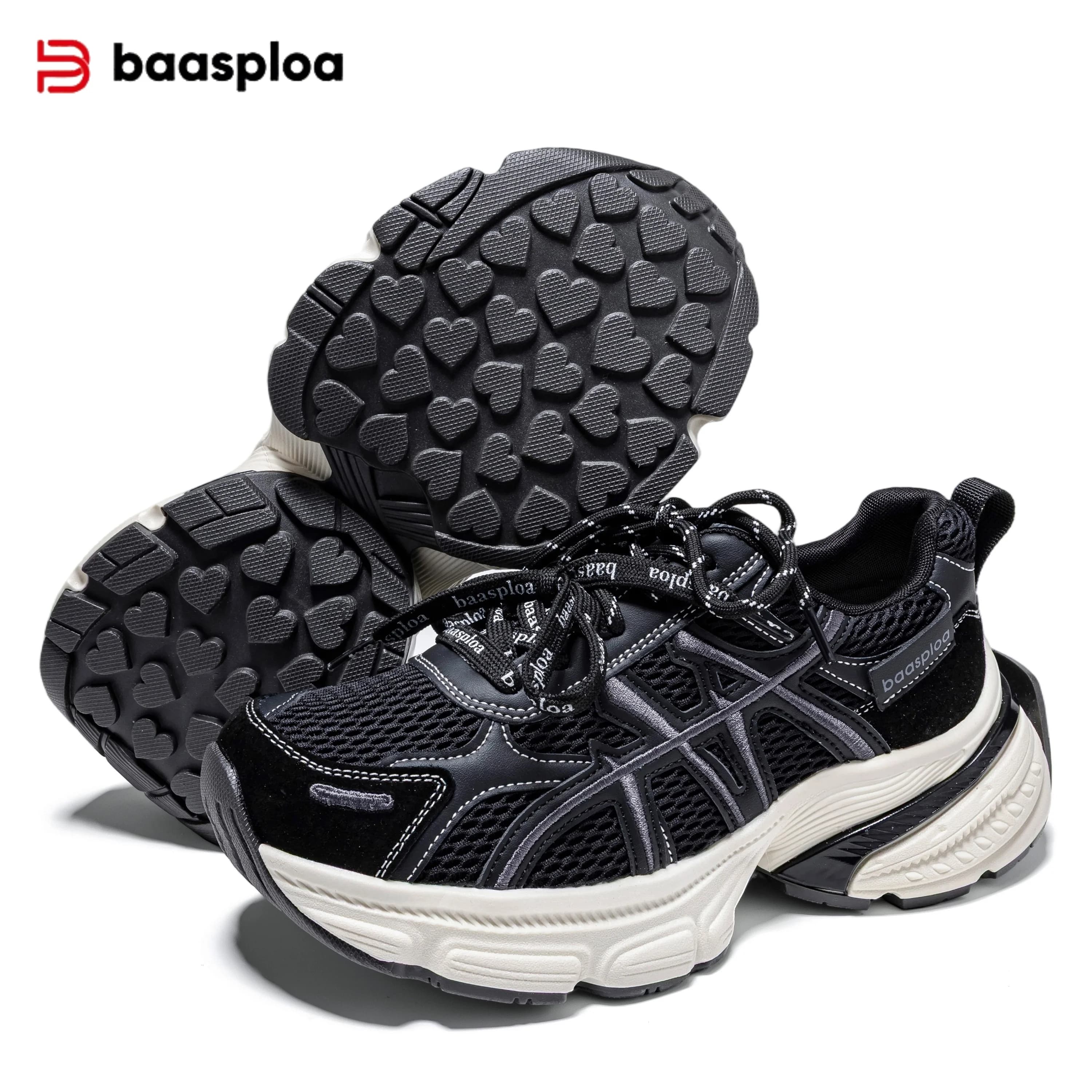 Baasploa – baskets décontractées pour femmes, chaussures de marche respirantes pour augmenter la hau