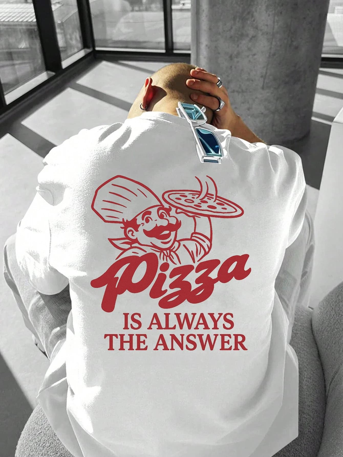 T-shirt graphique « Pizza Is Always The Answer » pour hommes et femmes, streetwear amusant, esthétiq