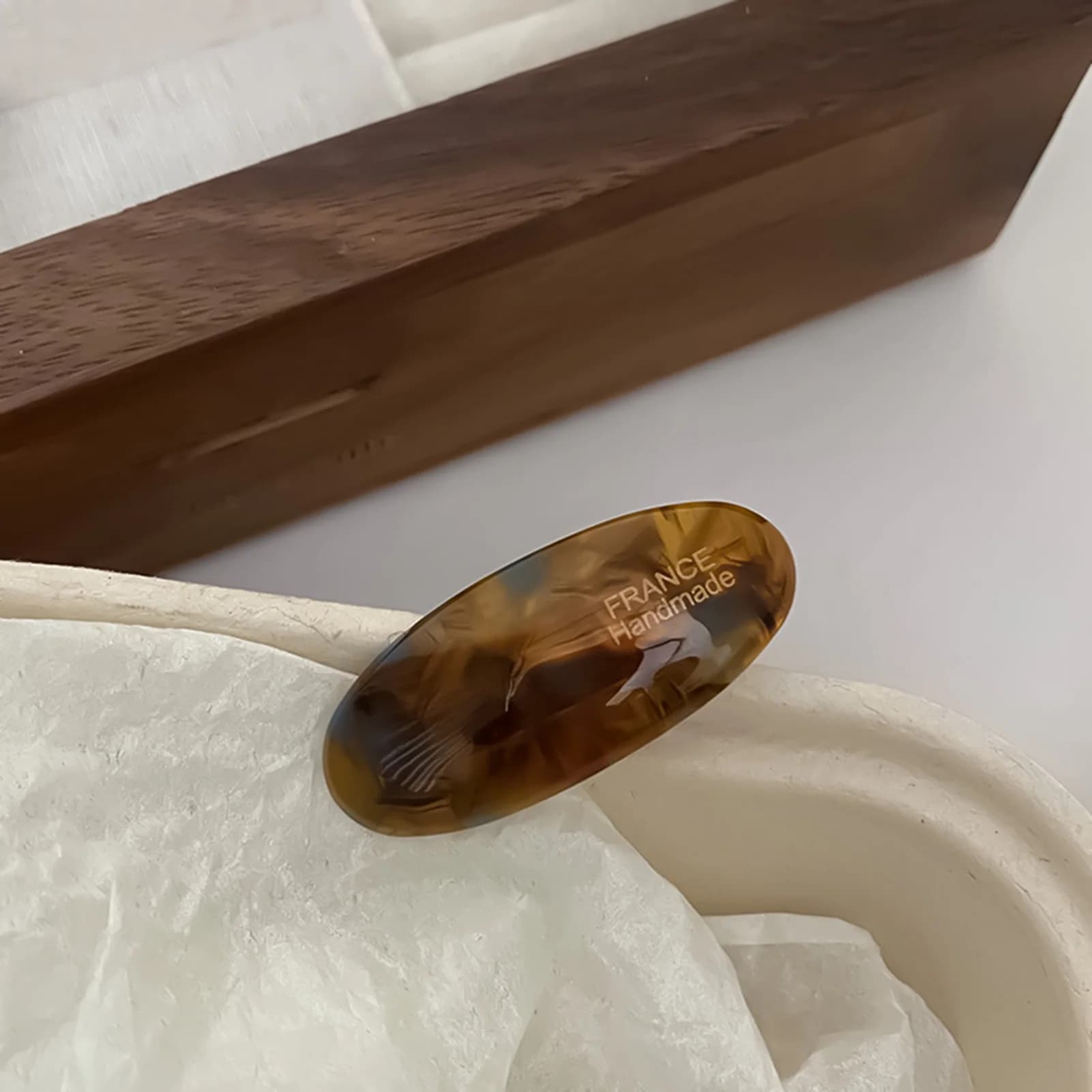 Pince à cheveux de Style français pour femmes, Barrettes ovales rétro en acide acétique, pince à che