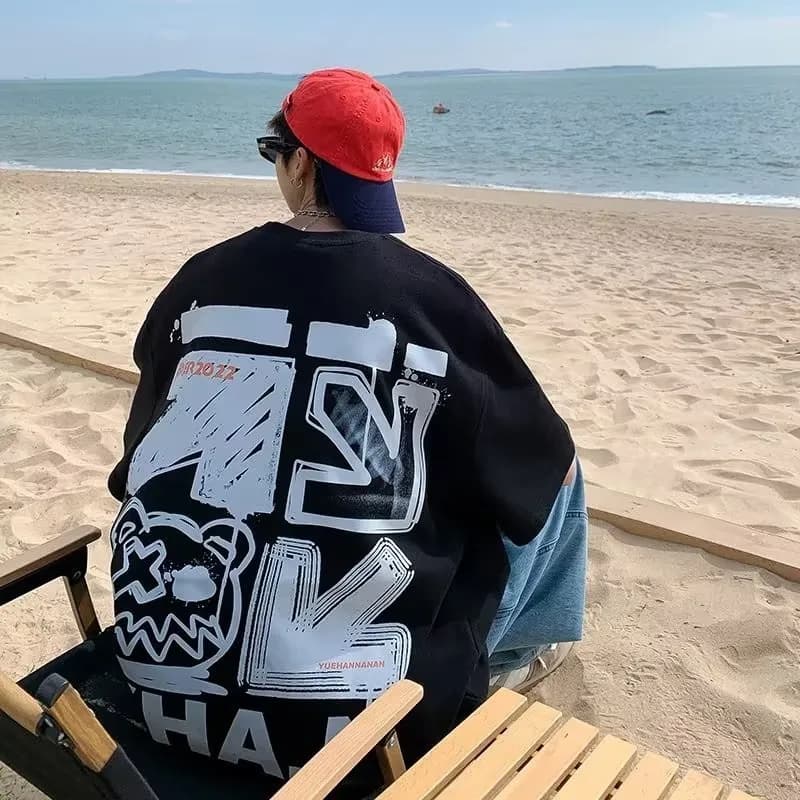 M-8xL printemps hommes T-shirt manches courtes dessin animé Graffiti imprimé mâle femelle Alphabet