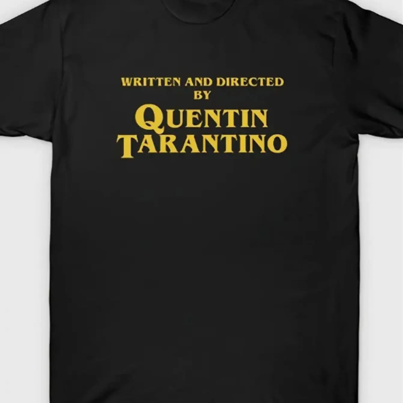 T-shirt en coton épais à motif de réalisateur de film Quentin Tarantino pour hommes, nouveau t-shirt