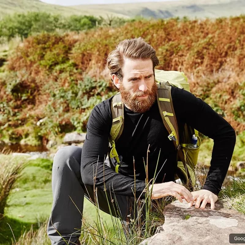 Sports de plein air pour hommes randonnée laine mérinos vêtements à séchage rapide, T-Shirt à manche