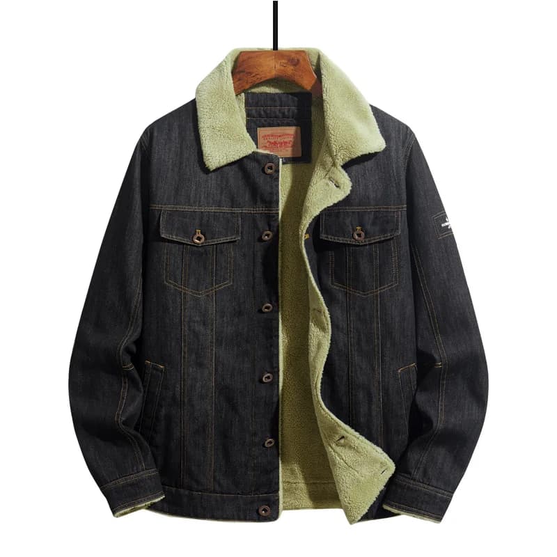 Hommes Denim vestes automne hiver agneau doublure polaire chaud Jean manteaux de haute qualité homme