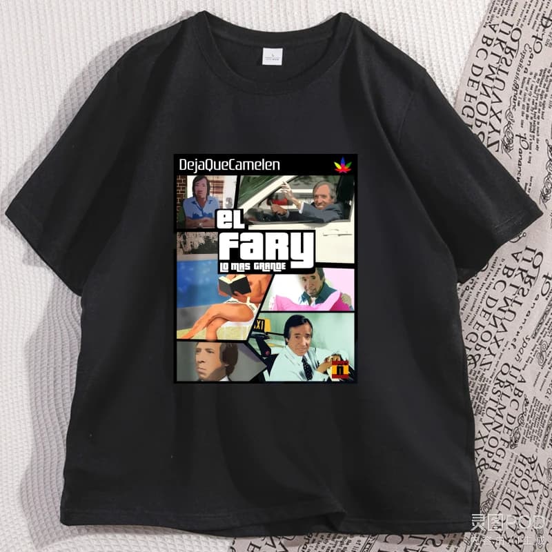 T-shirts graphiques Streetwear à la mode El Fary t-shirt espagnol décontracté coton à manches courte