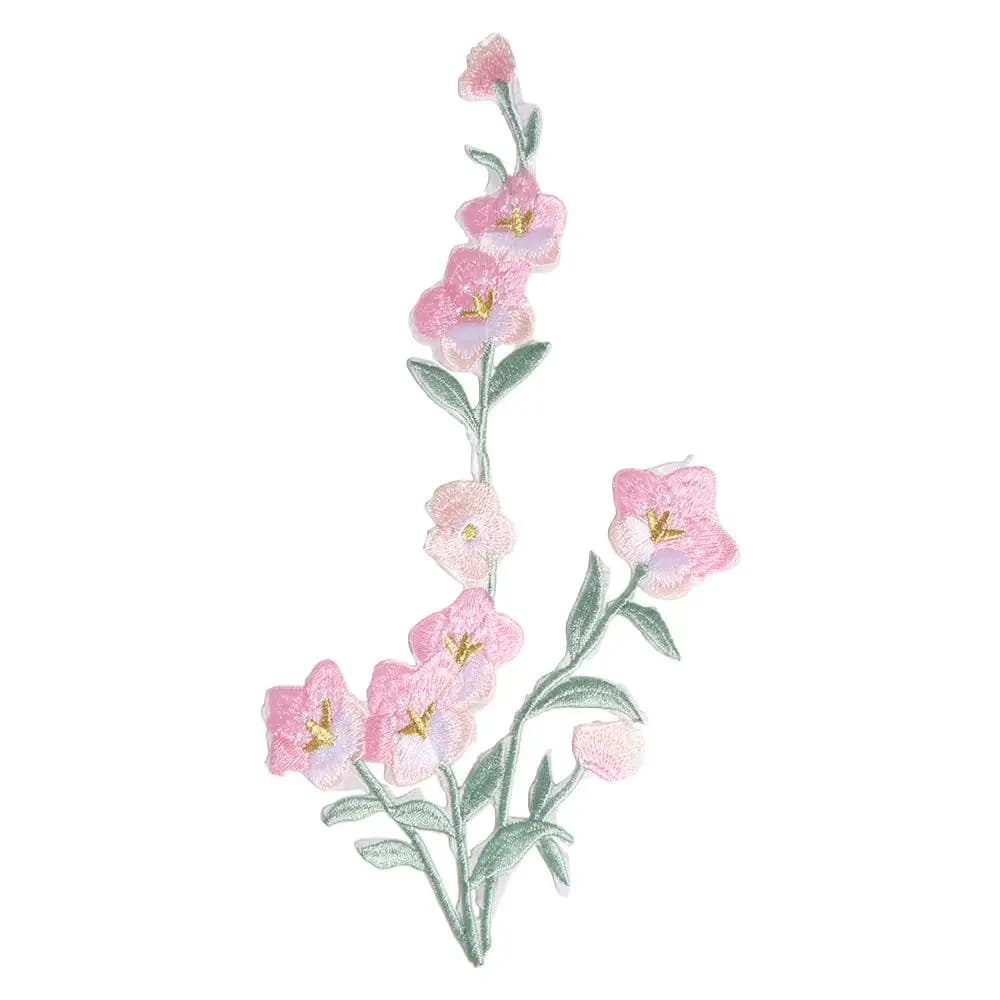Patchs brodés Fleur de Prunier à thermocoller, Appliques élégantes pour vêtements, Patchs vintage ex