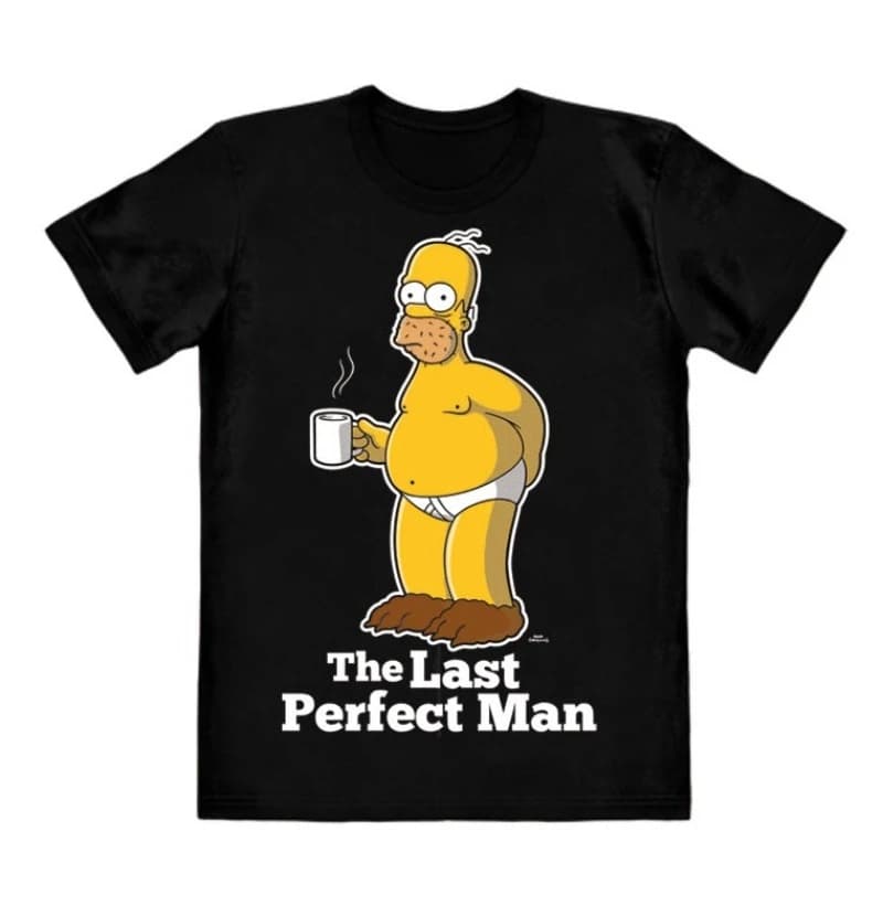 Les Simpsons T-shirtsLe dernier homme parfait T-Shirt tenue décontracté dessin animé unisexe présent