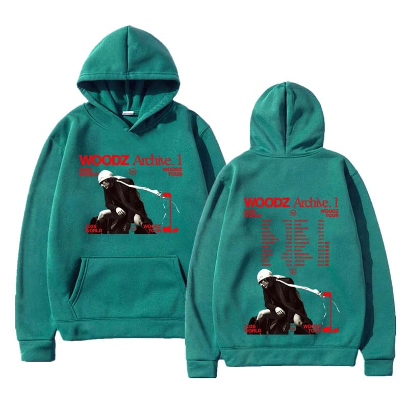 Sweatshirts à capuche WOODZs Archive 1 World Tour 2026, mode, manches longues, doux, imprimé graphiq
