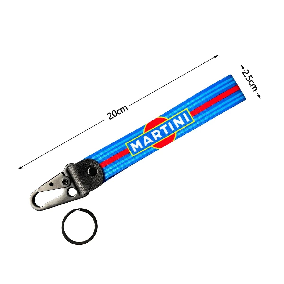 Porte-clés Martinis Racing Martini, porte-clés en cuir et Nylon pour Porsche 911 917 917LH 918 Panam