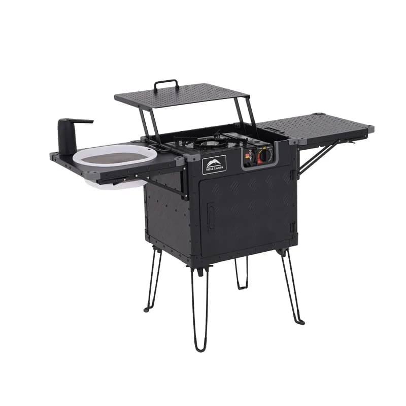 Ensemble de cuisine de Camping en plein air, boîte de cuisine de Camping, ustensiles de cuisine, poê